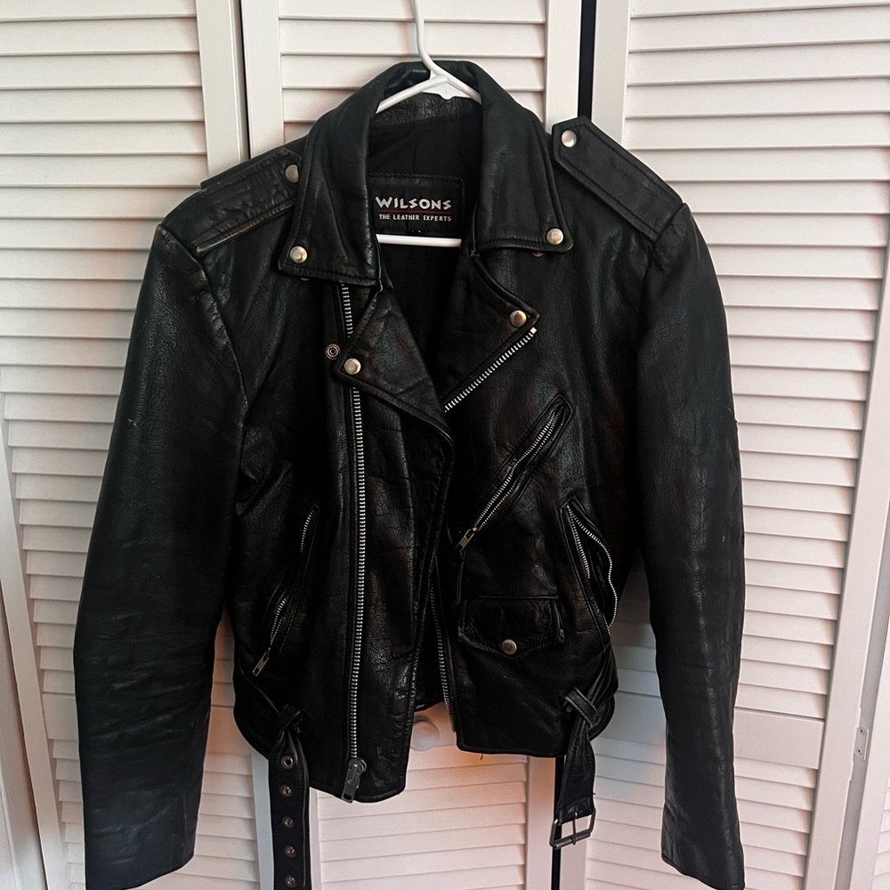 Wilson Classic Black Leather Jacket